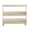 Flash Furniture Bright Beginnings Commercial Space Saving Wooden Mobile Classroom Storage Cart, 3 Angled Shelves, Locking Caster Wheels, Kid Friendly Design, Natural MK-ME13705-GG - alternate 4